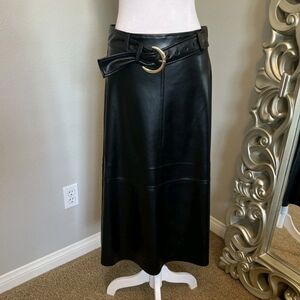 Bailey 44 Black Faux Leather Skirt